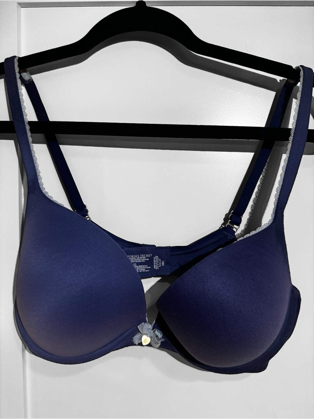 Victoria's Secret Body By Victoria Push-Up Bra Navy Blue, Padded, 38C